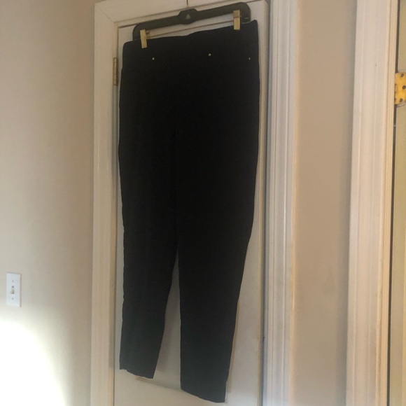 Rafaella Comfort Slim Ankle Pull On Dress Pants Size 12 Black Officewear Slacks - Picture 6 of 10